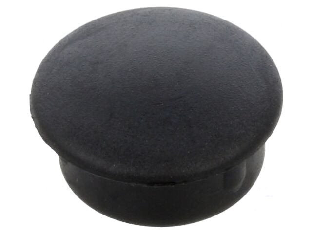 Afsluitdopje; H: 4mm; indrukken; Flensdiam: 12mm; zwart; LDPE Afsluitdopje; H: 4mm; indrukken; Flensdiam: 12mm; zwart; LDPE